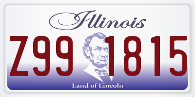 IL license plate Z991815