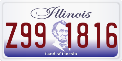 IL license plate Z991816