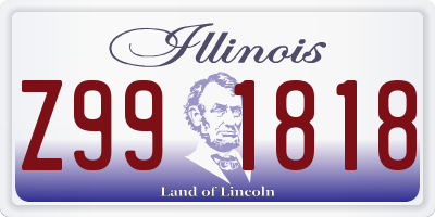 IL license plate Z991818