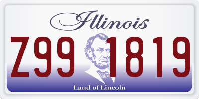 IL license plate Z991819