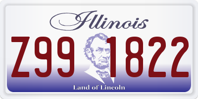 IL license plate Z991822