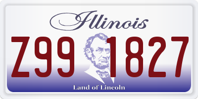 IL license plate Z991827