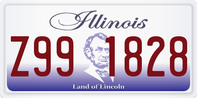 IL license plate Z991828