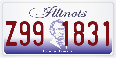 IL license plate Z991831