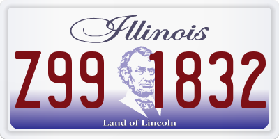 IL license plate Z991832