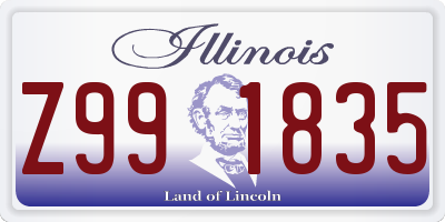 IL license plate Z991835