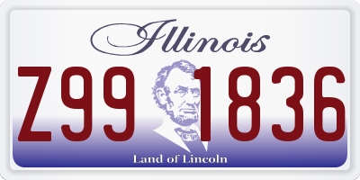 IL license plate Z991836