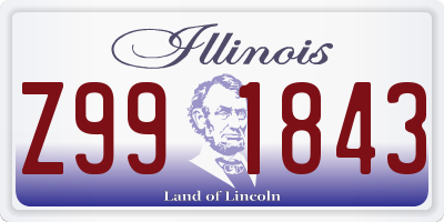 IL license plate Z991843