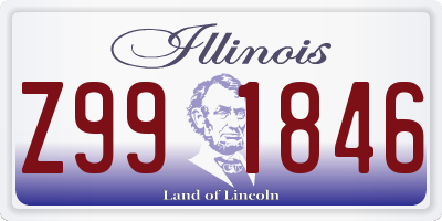 IL license plate Z991846