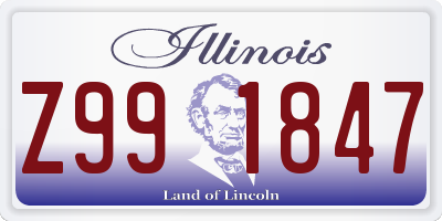 IL license plate Z991847