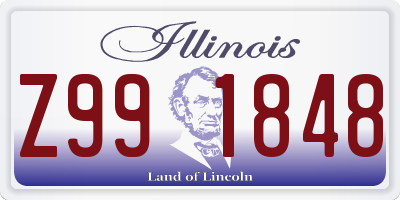 IL license plate Z991848