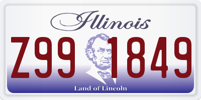 IL license plate Z991849