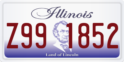 IL license plate Z991852