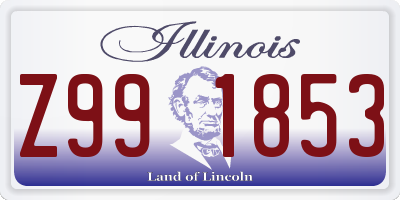 IL license plate Z991853
