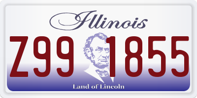 IL license plate Z991855