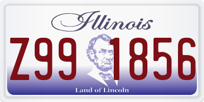 IL license plate Z991856