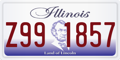 IL license plate Z991857