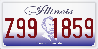 IL license plate Z991859