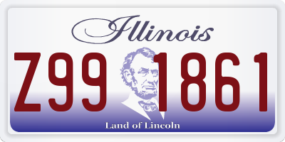 IL license plate Z991861