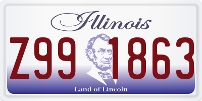 IL license plate Z991863