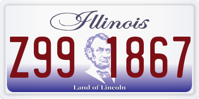 IL license plate Z991867