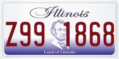 IL license plate Z991868