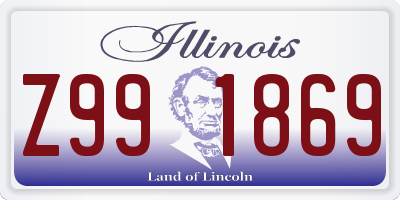 IL license plate Z991869