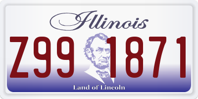 IL license plate Z991871