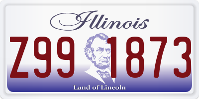 IL license plate Z991873