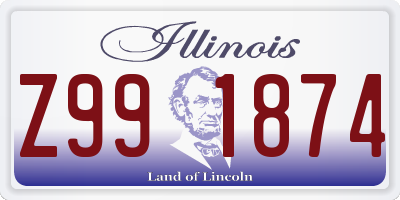 IL license plate Z991874
