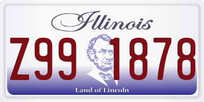 IL license plate Z991878