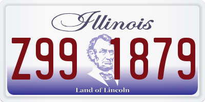 IL license plate Z991879