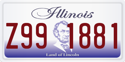 IL license plate Z991881