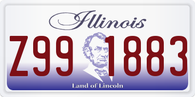 IL license plate Z991883