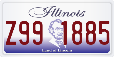 IL license plate Z991885