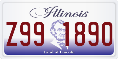 IL license plate Z991890