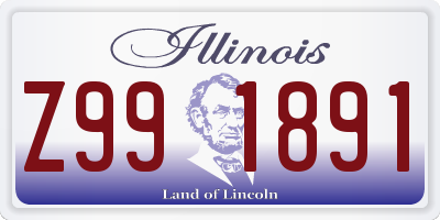 IL license plate Z991891