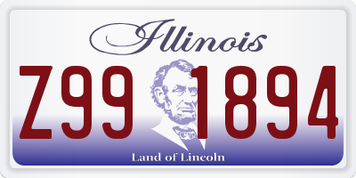 IL license plate Z991894