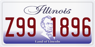 IL license plate Z991896