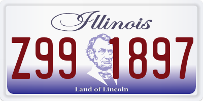 IL license plate Z991897