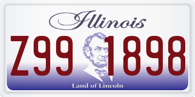 IL license plate Z991898