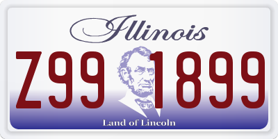 IL license plate Z991899