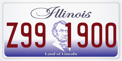 IL license plate Z991900