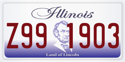 IL license plate Z991903