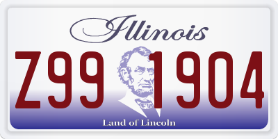 IL license plate Z991904