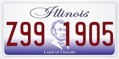 IL license plate Z991905