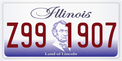 IL license plate Z991907