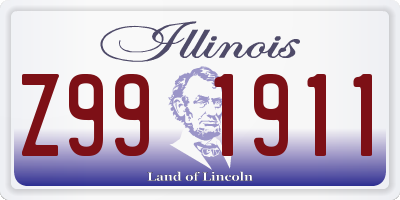 IL license plate Z991911