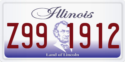 IL license plate Z991912