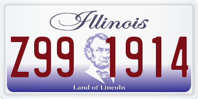 IL license plate Z991914